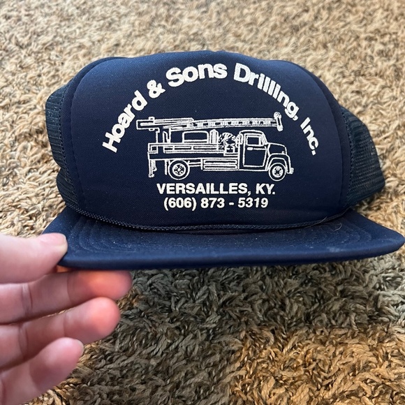 Vintage trucker cap navy and white OSFA - Picture 1 of 5